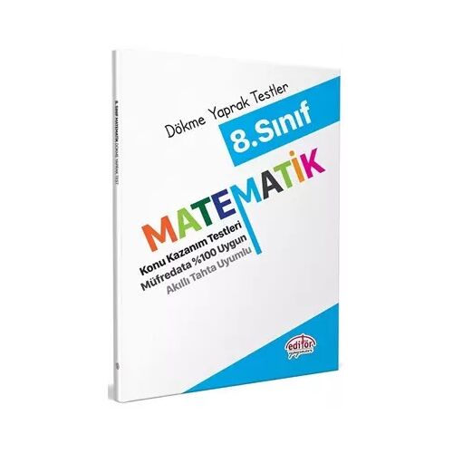 Editör 8. Sınıf Matematik Konu Kazanım Testleri