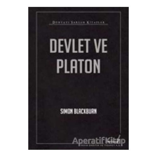 Devlet ve Platon - Simon Blackburn - Versus Kitap Yayınları