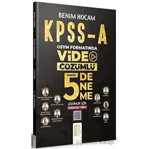 Benim Hocam KPSS A Grubu ÖSYM Formatında Video Çözümlü 5 Deneme