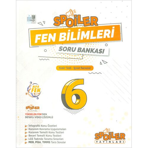 6.Sınıf Fen Bilimleri Soru Bankası Spoiler Yayınları