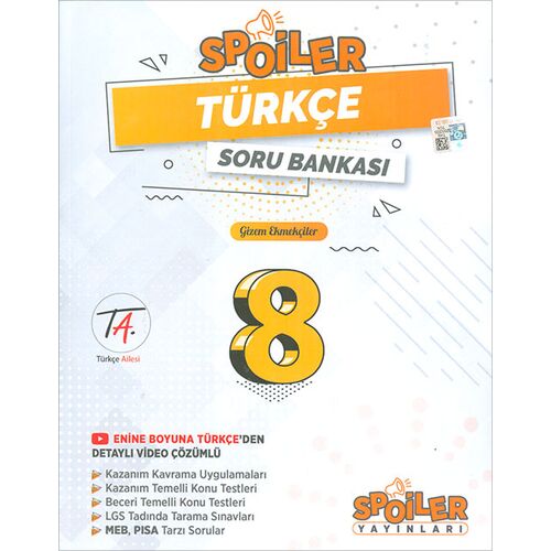 LGS 8.Sınıf Türkçe Spoiler Soru Bankası Spoiler Yayınları