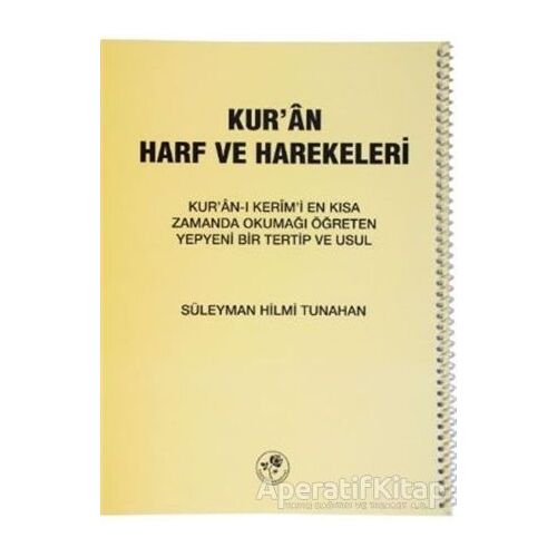 Kur’an Harf ve Harekeleri (Spiralli Büyük) - Süleyman Hilmi Tunahan - Fazilet Neşriyat