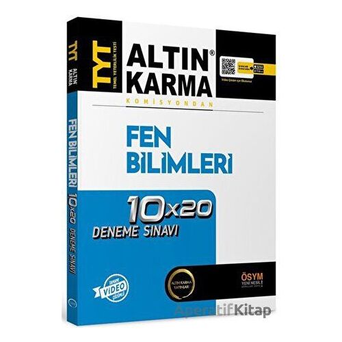 Altın Karma TYT Fen Bilimleri Tamamı Video Çözümlü 10x20 Deneme