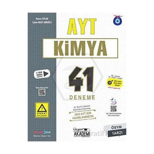 Ayt Kimya 41 Deneme 1 Dönem Deneme - Üçgen Yayıncılık