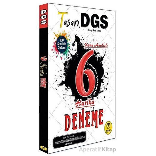 DGS 6 Harika Deneme PDF Çözümlü Tasarı Yayınları - Kolektif - Tasarı Yayıncılık