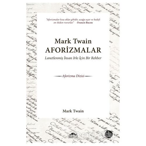 Mark Twain Aforizmalar - Mark Twain - Maya Kitap
