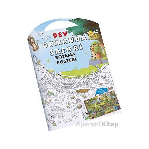Ormanda Safari Dev Boyama Posteri - Kolektif - 0-6 Yaş Yayınları