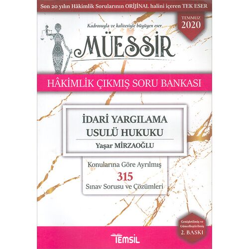 Müessir İdari Yargılama Usulü Hukuku Hakimlik Çıkmış Soru Bankası Temsil Kitap