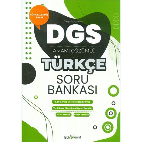 2021 DGS Sözel Türkçe Çözümlü Soru Bankası Tercih Akademi