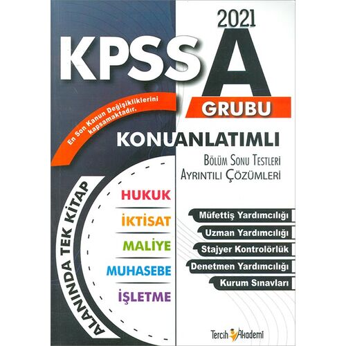 2021 KPSS A Grubu Konu Anlatımlı Tercih Akademi Yayınları