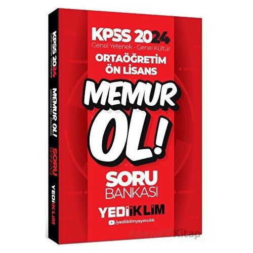 Yediiklim 2024 KPSS Ortaöğretim-Önlisans Memur Ol Soru Bankası