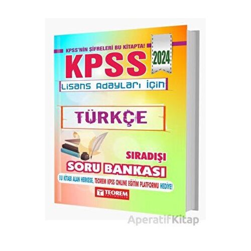 Teorem 2024 KPSS Lisans Türkçe Sıradışı Soru Bankası