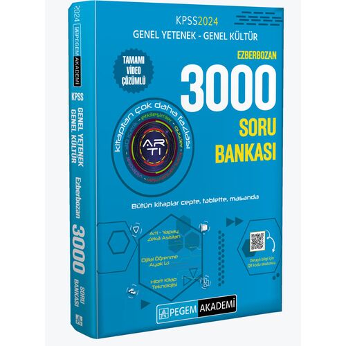 Pegem 2024 KPSS Genel Yetenek Genel Kültür Ezberbozan 3000 Soru Bankası
