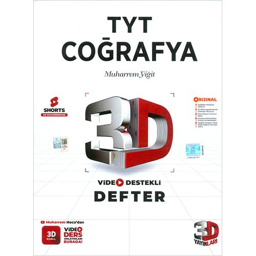 TYT Coğrafya Video Destekli Defter 3D Yayınları