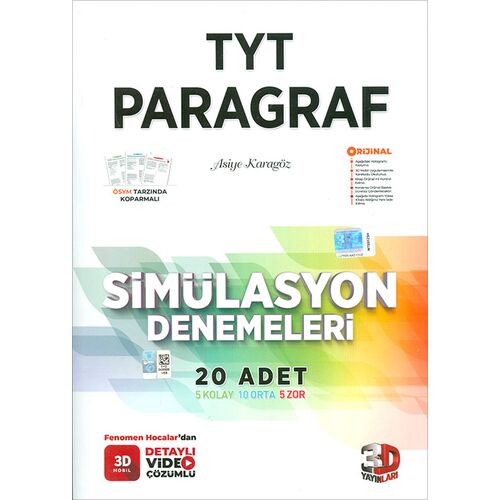 TYT Paragraf Simülasyon Denemeleri 3D Yayınları