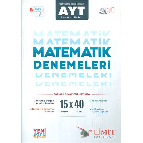 AYT 15li Matematik Denemeleri Limit Yayınları