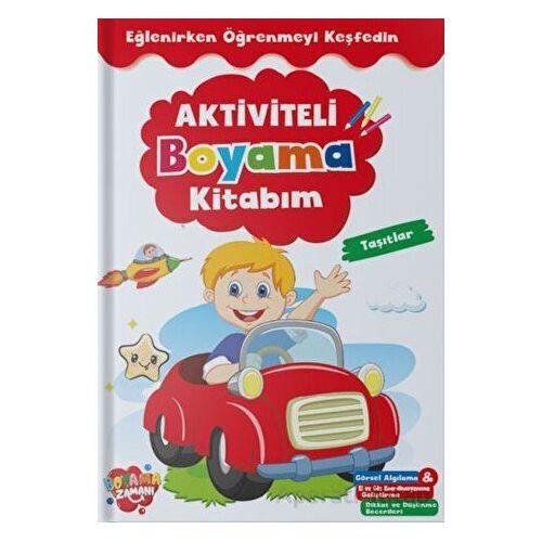 Aktiviteli Boyama Kitabı Taşıtlar - Boyama Zamanı