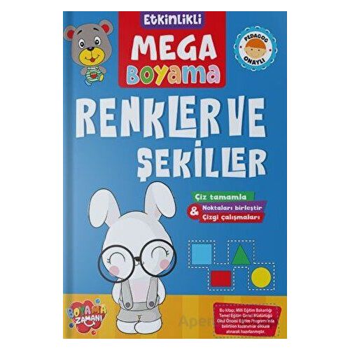 Etkinlikli Mega Boyama Renkler ve Şekiller Boyama Zamanı