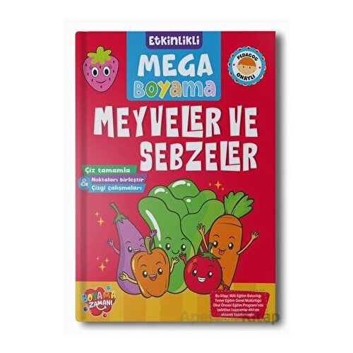 Etkinlikli Mega Boyama Meyveler ve Sebzeler - Boyama Zamanı