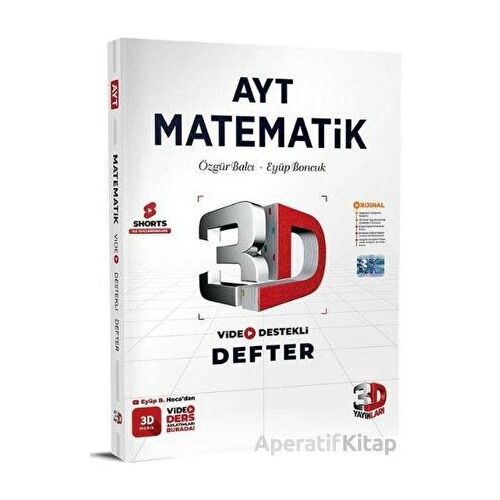 AYT Matematik Video Destekli Defter 3D Yayınları