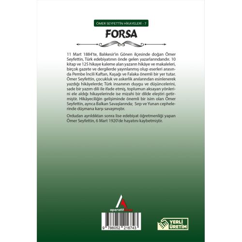 Forsa - Ömer Seyfettin - Aperatif Kitap Yayınları