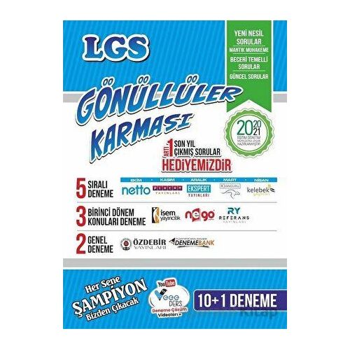 LGS 10+1 Deneme Seti (Kampanyalı) Gönüllüler Karması