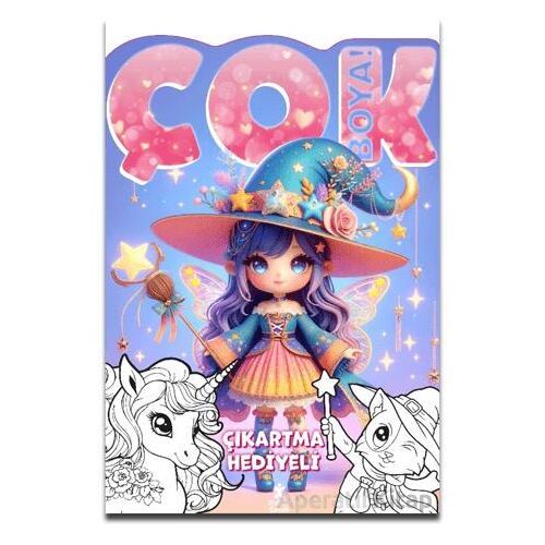 Çok Boya! - Çıkartmalı Dev Boyama Kitabı: Sihir - Kolektif - Doğan Çocuk