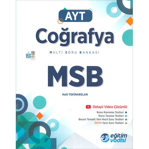 AYT Coğrafya Multi Soru Bankası MSB Eğitim Vadisi Yayınları