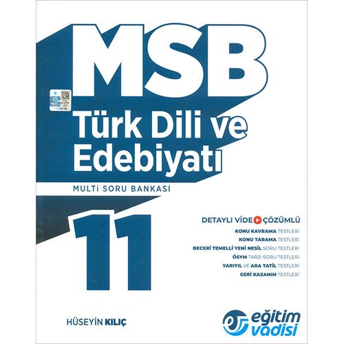 11.Sınıf Türk Dili ve Edebiyatı MSB Multi Soru Bankası Eğitim Vadisi Yayınları