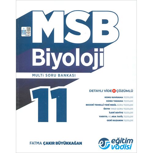 11.Sınıf Biyoloji MSB Multi Soru Bankası Eğitim Vadisi Yayınları