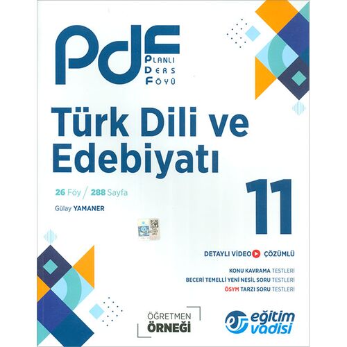 11.Sınıf Türk Dili ve Edebiyatı PDF Planlı Ders Föyü Eğitim Vadisi