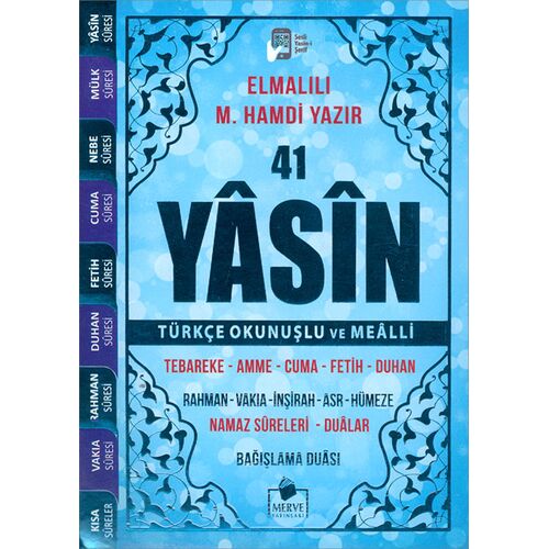 41 Yasin Çanta Boy Türkçe Okunuşlu ve Mealli - Merve Yayınları