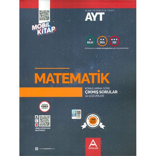 AYT Matematik Konularına Ve Zorluk Derecesine Göre Çıkmış Sorular A Yayınları