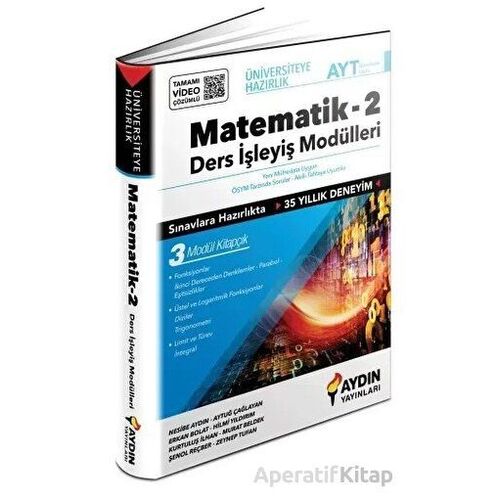 AYT Matematik Ders İşleyiş Modülleri 2. Kitap Aydın Yayınları