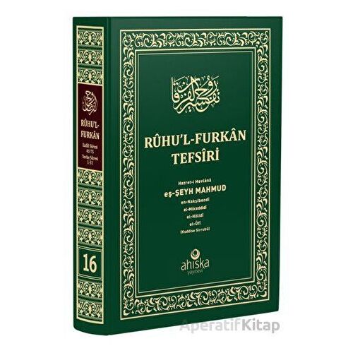 Ruhul Furkan Tefsiri 16. Cilt (Orta Boy) - Mahmud Ustaosmanoğlu - Ahıska Yayınevi