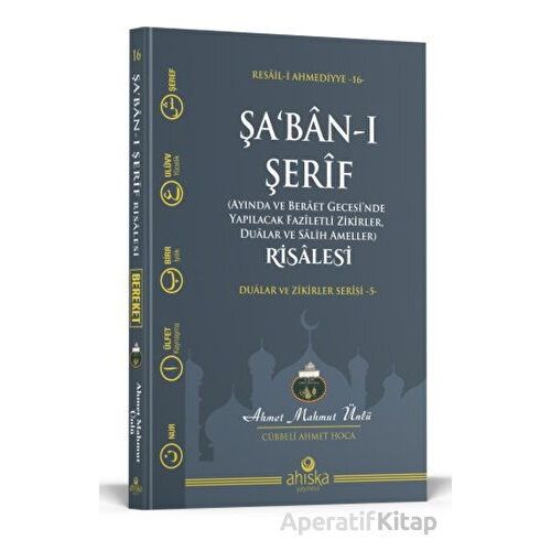 Şaban-ı Şerif Risalesi - Ahmet Mahmut Ünlü - Ahıska Yayınevi