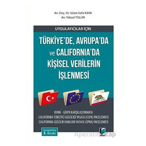 Uygulayıcılar için Türkiye’de, Avrupa’da ve California’da Kişisel Verilerin İşlenmesi