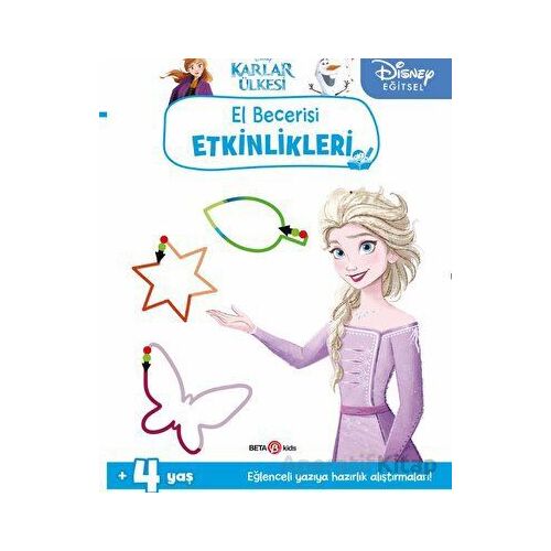 Disney Eğitsel Karlar Ülkesi El Becerisi Etkinlikleri Yazıya Hazırlık - Kolektif - Beta Kids