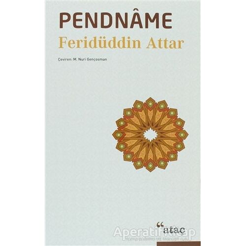 Pendname - Feridüddin-i Attar - Ataç Yayınları