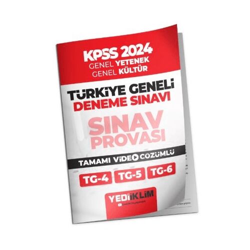 Yediilim 2024 KPSS Türkiye Geneli Lisans Gy-Gk ( 4-5-6 ) Deneme Sınavları Tamamı Video Çözümlü