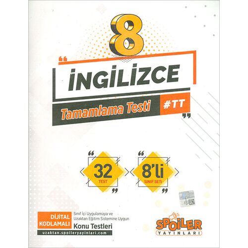 8.Sınıf LGS İngilizce Tamamlama Testi Spoiler Yayınları