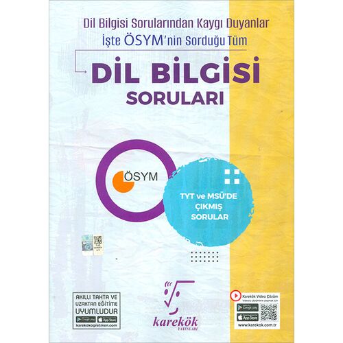 Karekök TYT ve MSÜ Dil Bilgisi Çıkmış Sorular