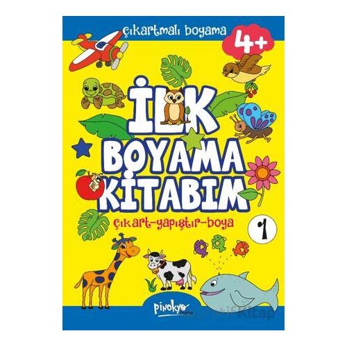 Çıkartmalı İlk Boyama Kitabım - 1 (4+ Yaş) - Buçe Dayı - Pinokyo Yayınları