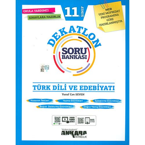 2022 11.Sınıf Dekatlon Türk Dili ve Edebiyatı Konu Özetli Soru Bankası Ankara Yayıncılık