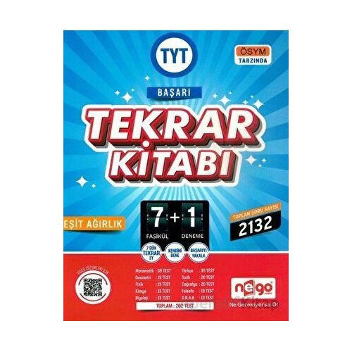 TYT Eşit Ağırlık Başarı Tekrar Kitabı 7 Fasikül 1 Deneme Nego yayınları
