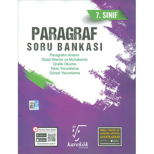 7.Sınıf Paragraf Soru Bankası Karekök Yayınları