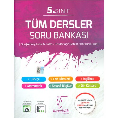 5.Sınıf Tüm Dersler Soru Bankası Karekök Yayınları