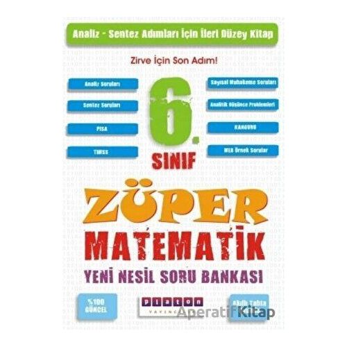 6. Sınıf Züper Matematik Yeni Nesil Soru Bankası - Platon Yayıncılık