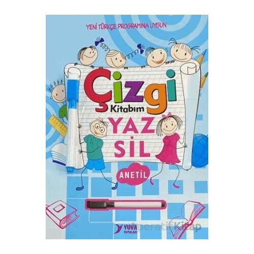 Çizgi Kitabım Yaz Sil Yazı Defteri Anetil - Kolektif - Yuva Yayınları