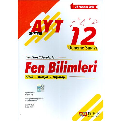 AYT Fen Bilimleri Özel 12 Deneme Sınavı Nitelik Yayınları